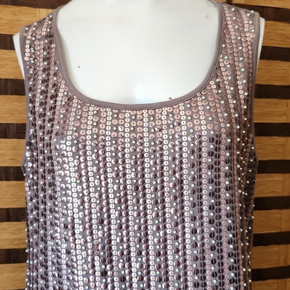 Chicos sequin tank top